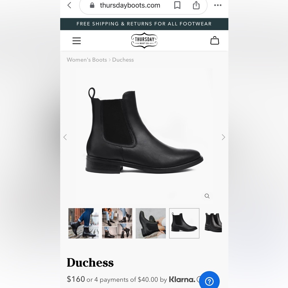 NEW IN BOX! Thursday: Women’s Dutchess Boots - Black - Size 7.5